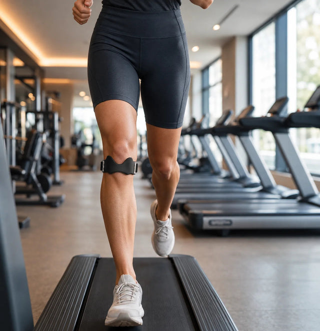 Kalensia am Knie auf dem Laufband